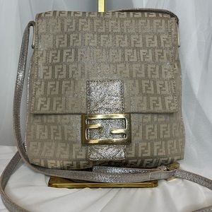 Fendi Metallic Zucchino Crossbody Bag